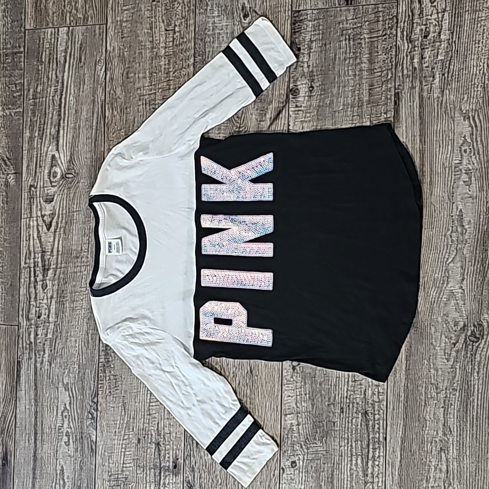 Pink Victoria's secret 3/4 Quater Sleeve T Shirt